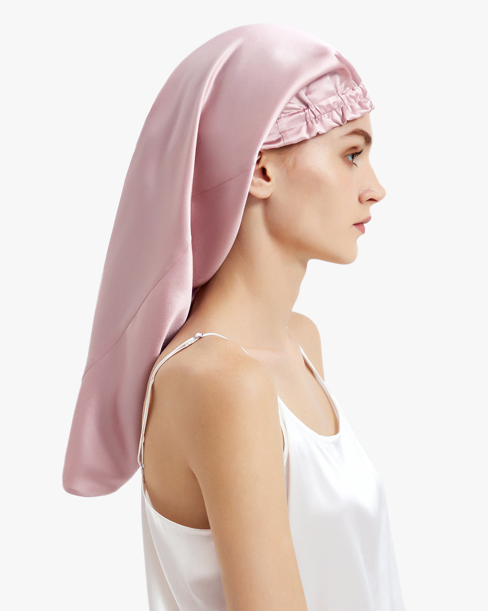 Lavender Indigo Reversible 100% Pure Silk Bonnet | Double layer 19 Momme  Mulberry Silk Bonnet For Hair Protection — NOCHKA